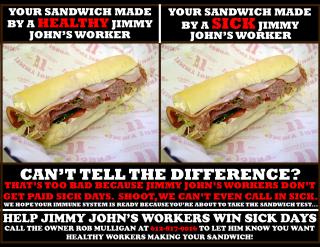 Jimmy John's Campaing poster.